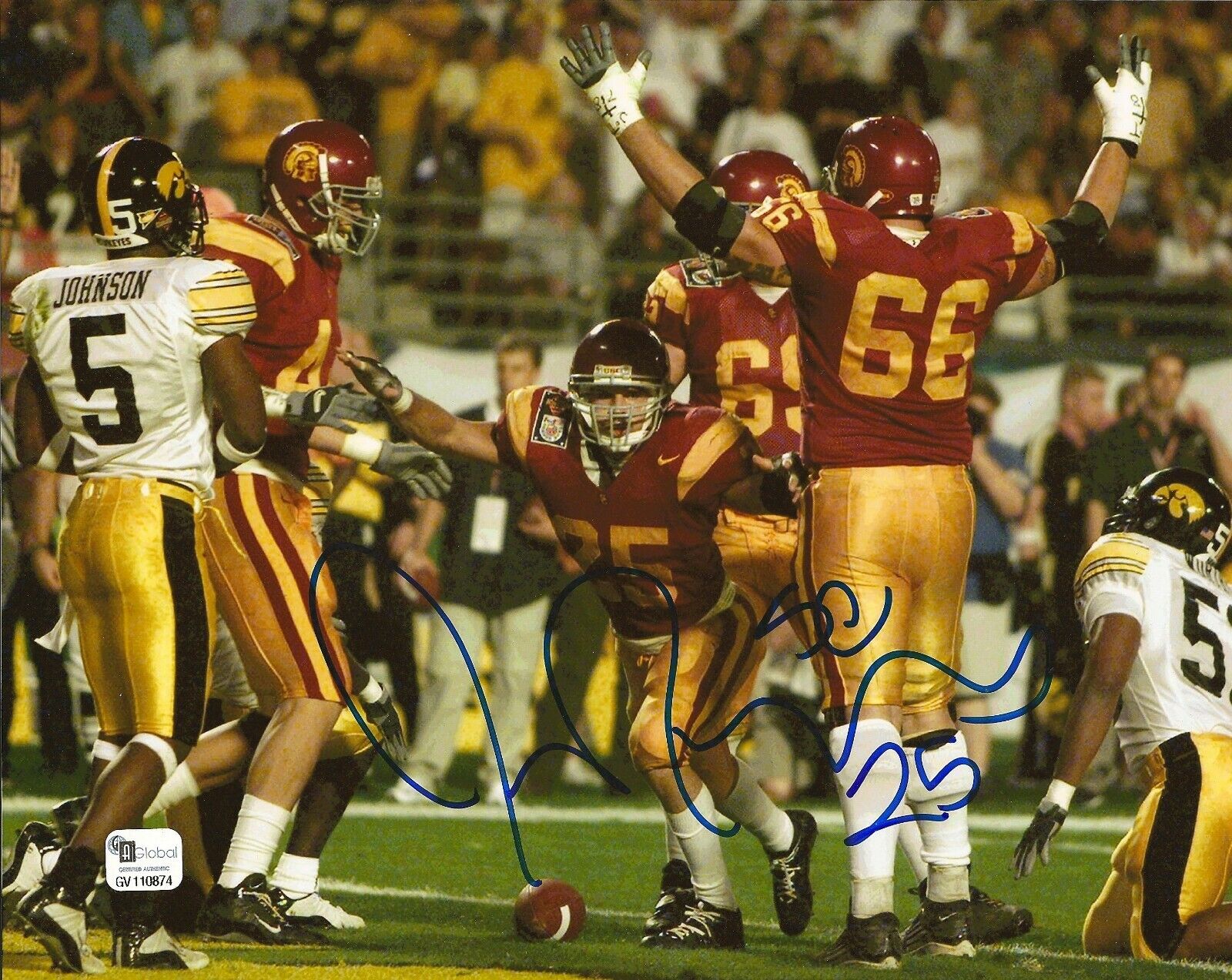 Justin Fargas Signed 8x10 Photo Poster painting COA USC Trojans Football Picture Autograph 2002