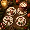 [Upgrade]4Pcs Acrylic Special Shape Xmas DIY Waterproof Diamond Painting Coaster Kit