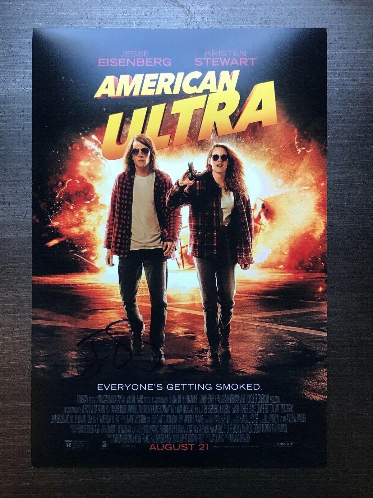 * JESSE EISENBERG * signed 12x18 Photo Poster painting poster * AMERICAN ULTRA * PROOF * 1