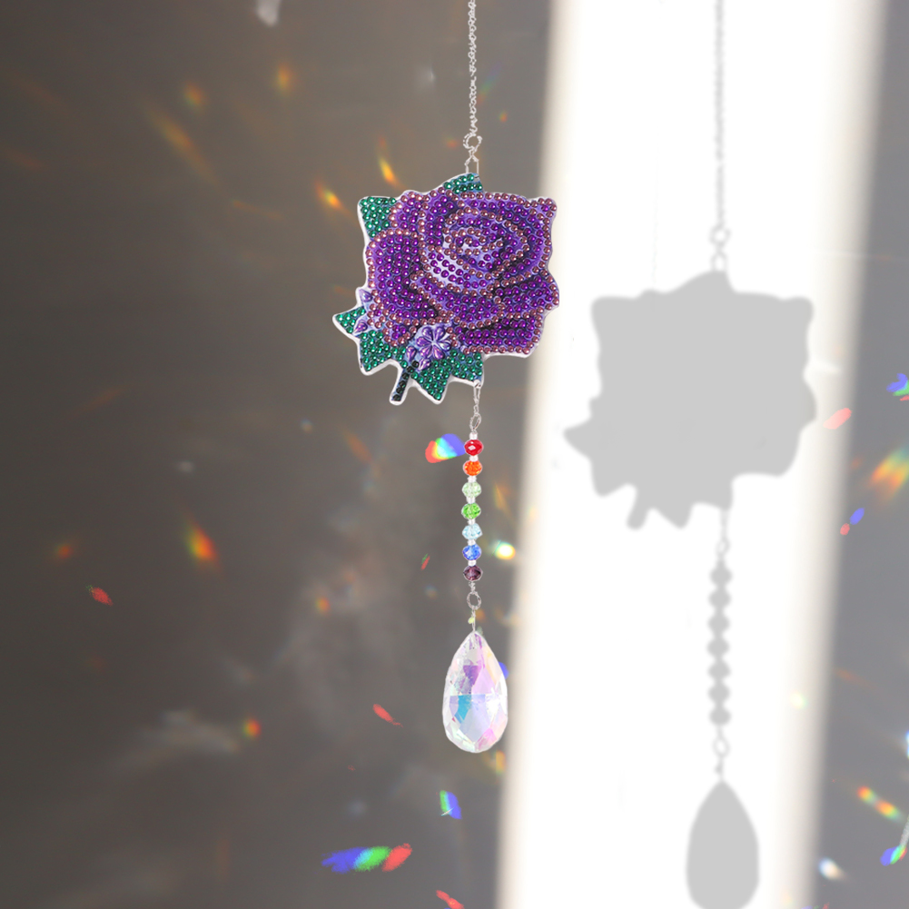 

Rose Suncatcher - 5D DIY Craft Pendant - Diamond Painting, 501 Original