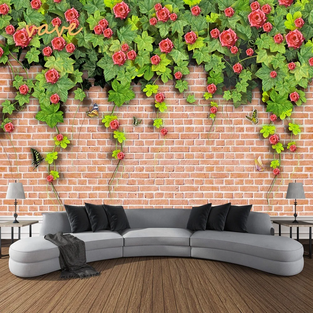 Nigikala Flower Plant Fabric Large Tapestry Wall Hanging Boho Hippie Green Floral Cloth Tapestry Aesthetic Bedroom Room Decor