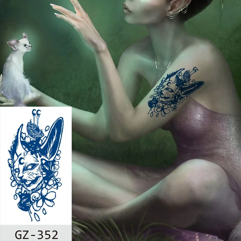 Temporary Waterproof Tattoo Stickers Talisman Get Love Disaster Elimination Juice Ink Men Women Chest Body Arm Fake Tatoo Beauty