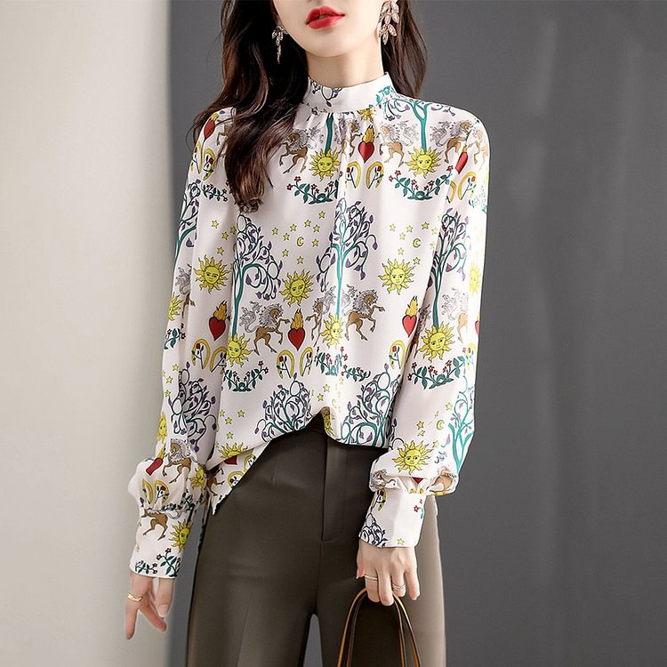 Flower Shift Printed Casual Shirts & Tops