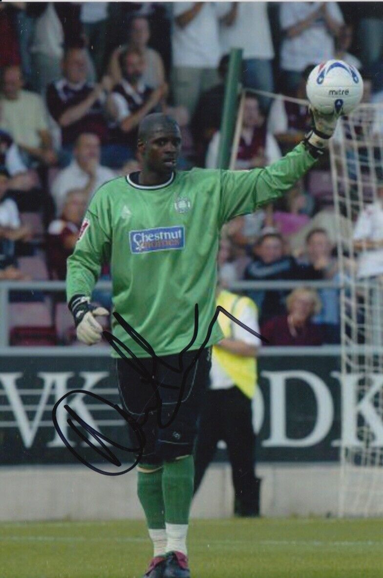 NATHAN ABBEY HAND SIGNED 6X4 Photo Poster painting BOSTON UNITED FOOTBALL AUTOGRAPH 1