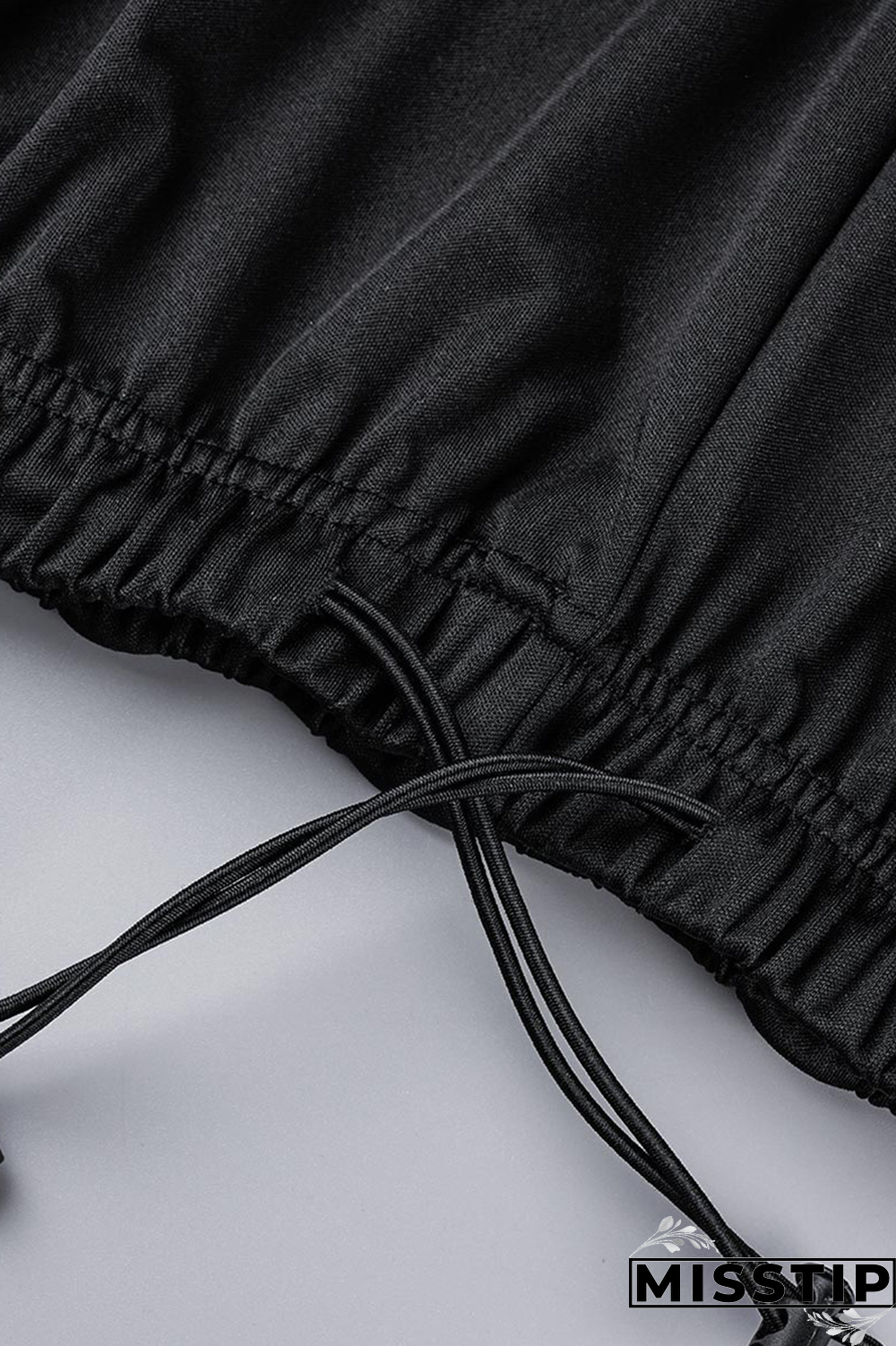 Pink Street Solid Hollowed Out Zipper Collar Long Sleeve Two Pieces