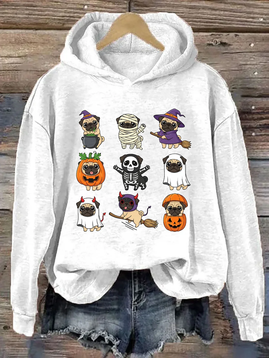 Spooky Pug Ghost Hoodie