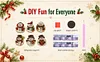 6PCS Cute Snowman DIY Pearl Diamond Painting Christmas Fridge Magnets, Sparkling Rhinestone Refrigerator Magnet Craft Kit for Home Decor & Gifts