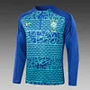 Joyfball 2024/2025 Brazil Half-Pull Training Suit Royal Blue Football Shirt 1:1 Thai Quality