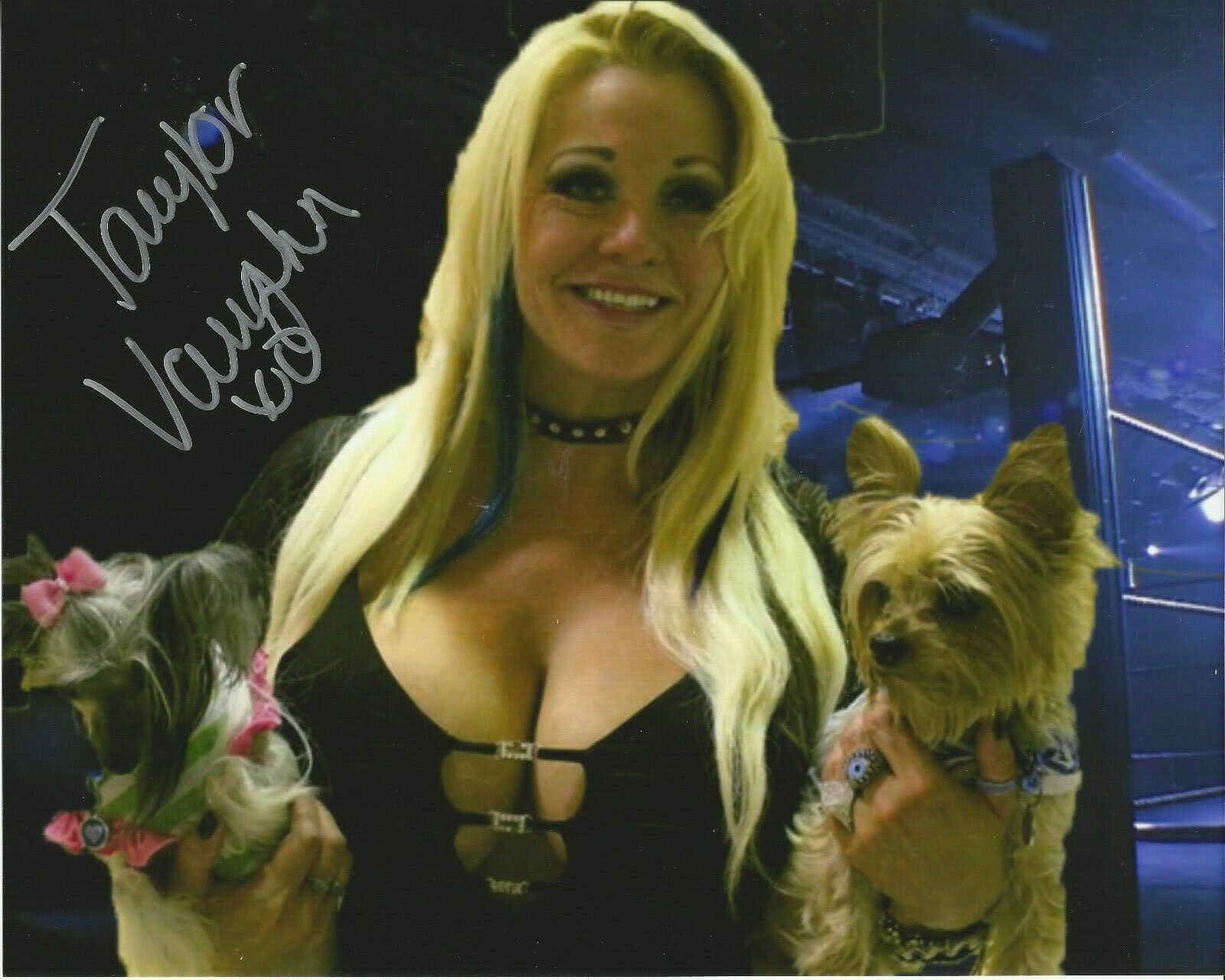 Autographed 8x10 Taylor Vaughn Wrestler WWE TNA 5