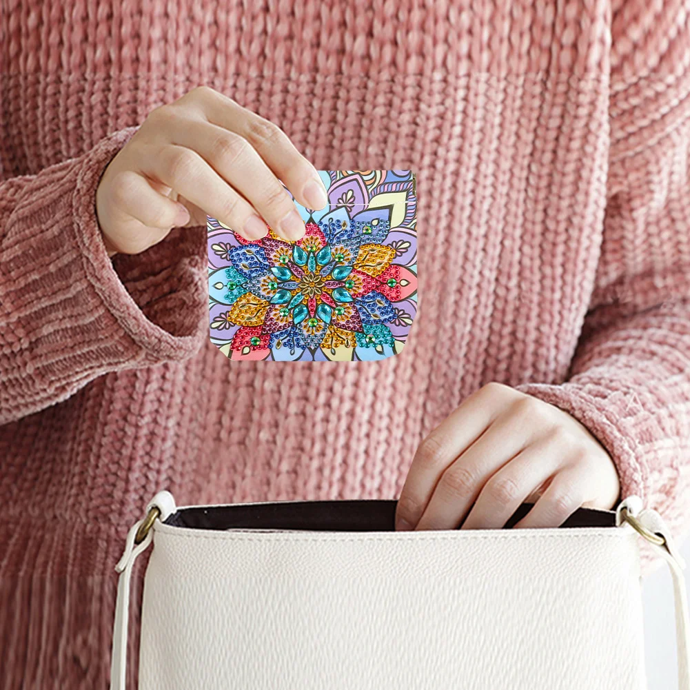 DIY Mandala Art Special Shape PU Diamond Painting Wallet Gifts for Women