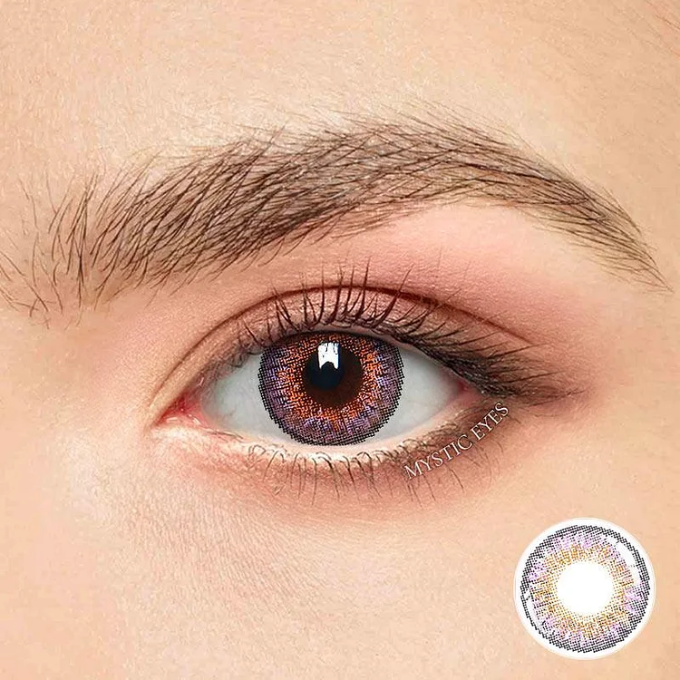 3 Tone Purple Colored Contact Lenses