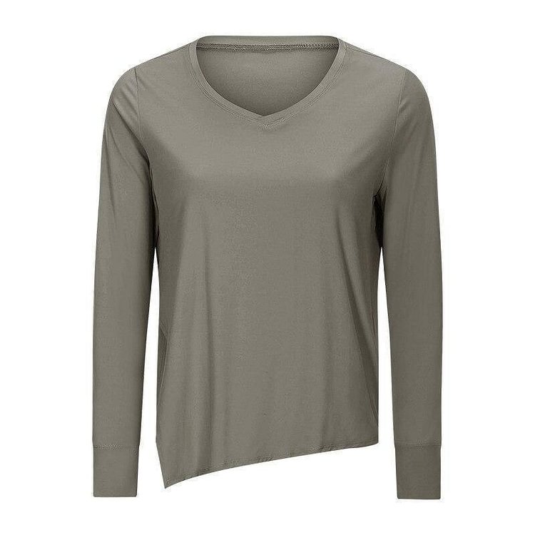 JUST A TIE Fitness Yoga Workout Long Sleeve Shirts Women Naked Feel Relaxed Fit Training Exercise Sport Shirts Tops
