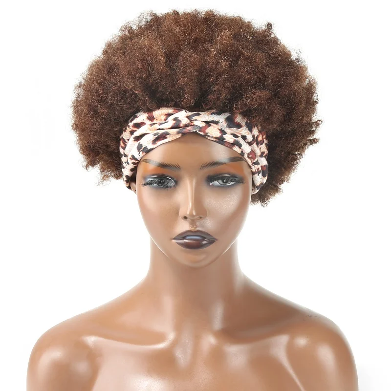 Jewtribute Hair®|Short Curly Bob Wig Scarf Headband Wigs 