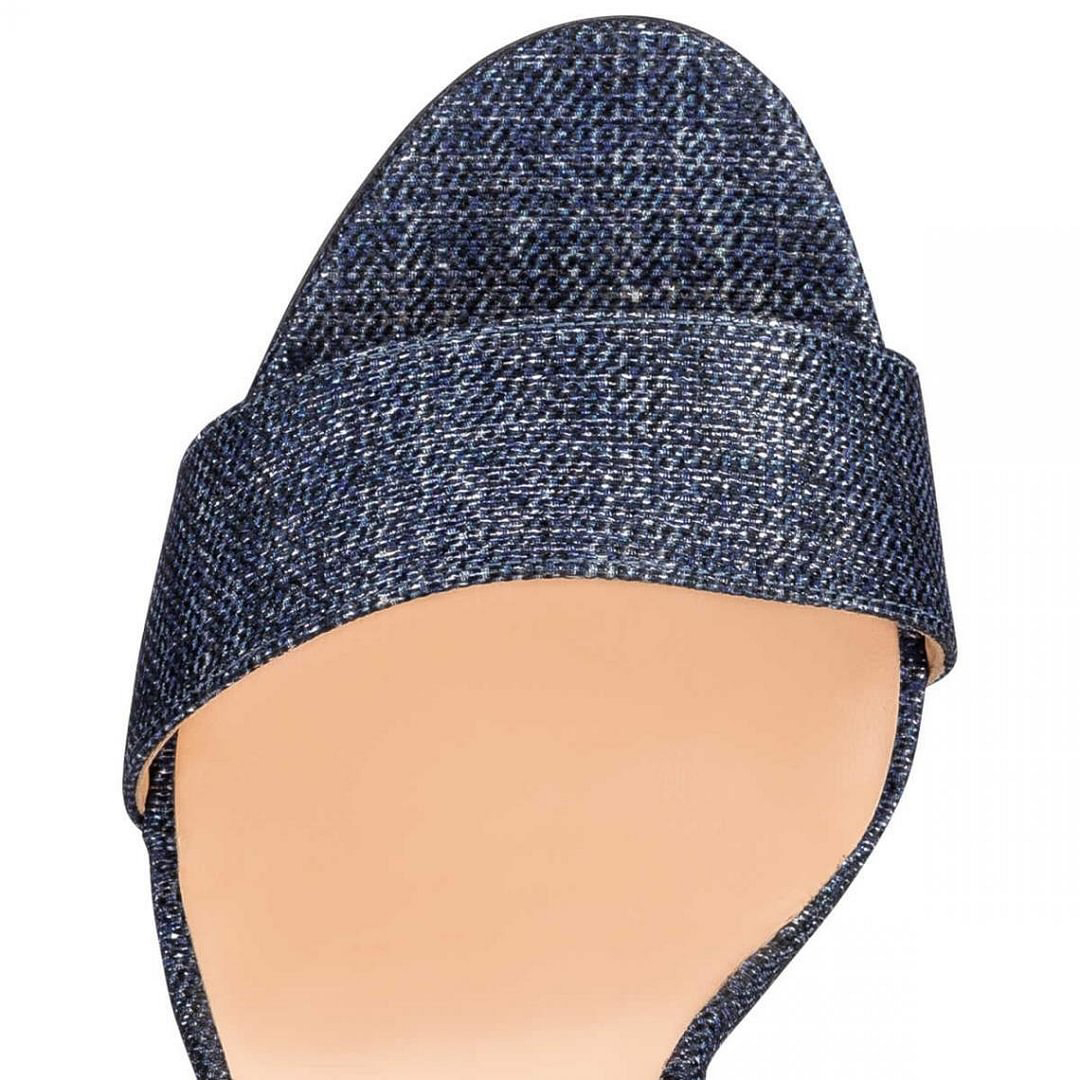 100mm Women's Red Bottom Open Toe Sandals Ankle Strap High Heel Summer Shoes-MERUMOTE