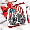 (US Only)6PCS DIY Independence Day Diamond Art Greeting Cards for Independence Day