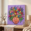 Framed Purple Vase -  DIY Button Art Painting Kit for Creativity DIY Pearl Dot Crafts for Gift Home Wall Decor 30*30CM