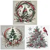 Xmas Tree-Full Embroidery 3 Strands 11CT Stamped Cross Stitch-40*40CM