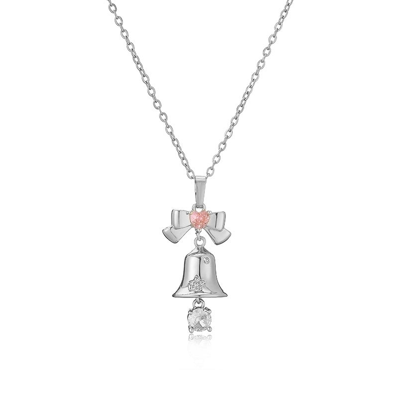 Copper Plating Inlay Christmas Hat Christmas Tree Santa Claus Zircon Pendant Necklace