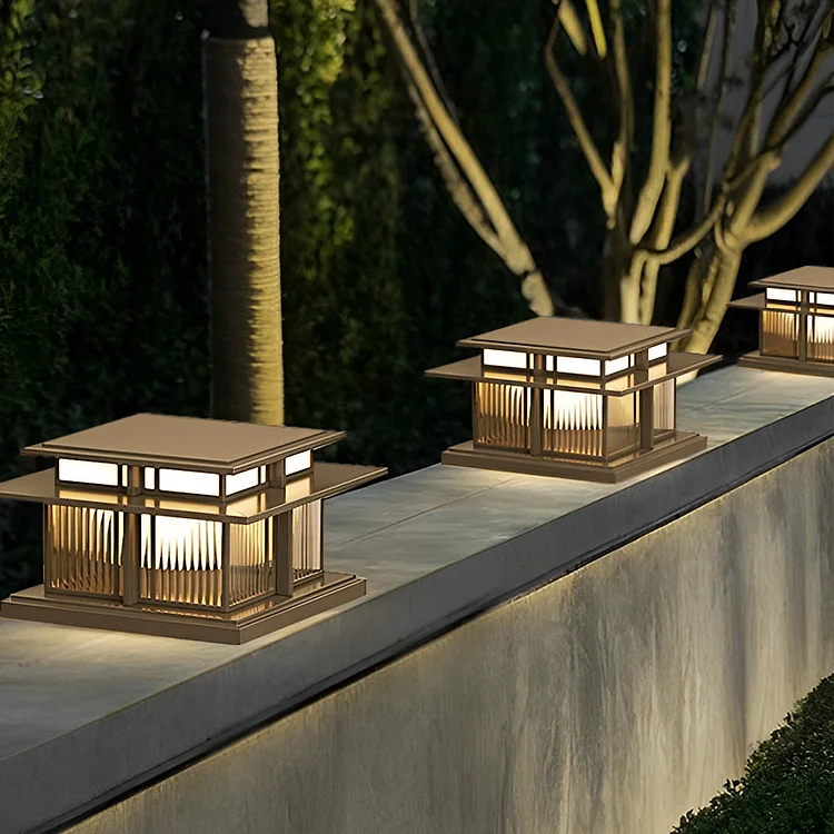 Outdoor IP65 Waterproof LED Modern Solar Post Caps Lights Pillar Light - Appledas