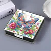 5D Butterfly DIY PU Diamond Painting Notecard Box with 160 Sheets Paper Holder