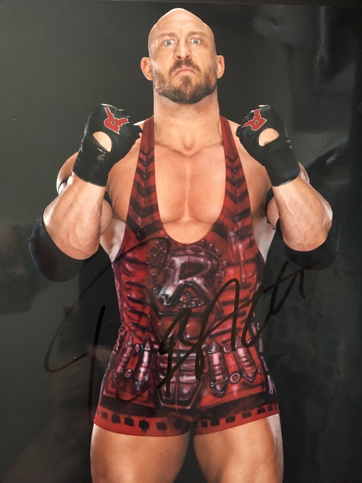 RYBACK - AMERICAN PRO WRESTLER - EXCELLENT SIGNED COLOUR Photo Poster painting