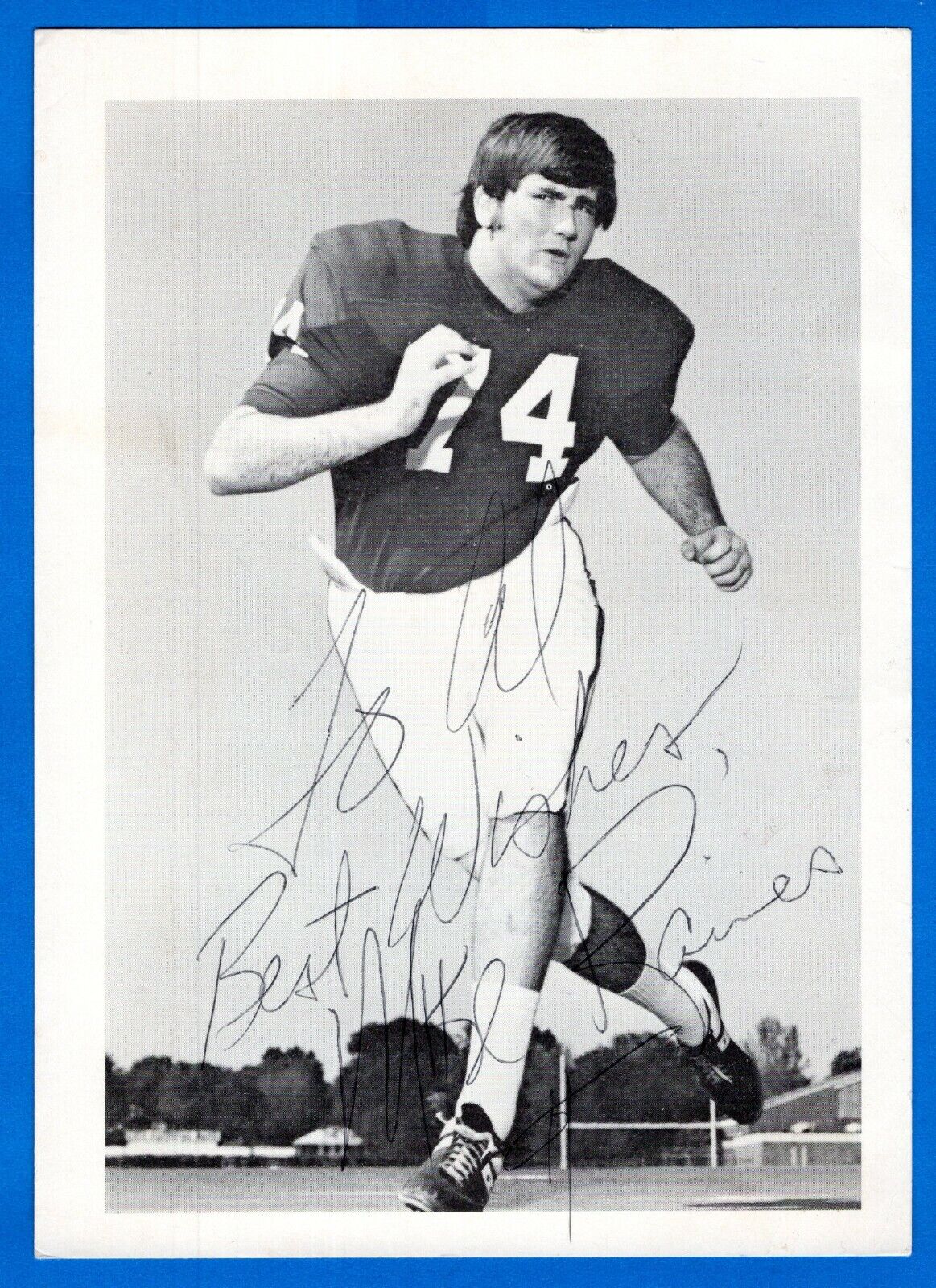 Mike Raines Football Player Hand Signed Autograph 5x7 Photo Poster painting JSA Sticker No Card