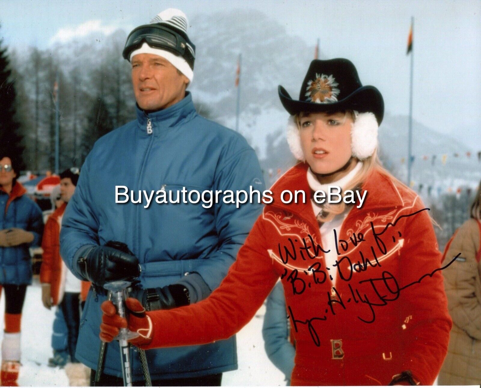 007 Bond girl Lynn-Holly Johnson signed FOR YOUR EYES ONLY movie Photo Poster painting No2