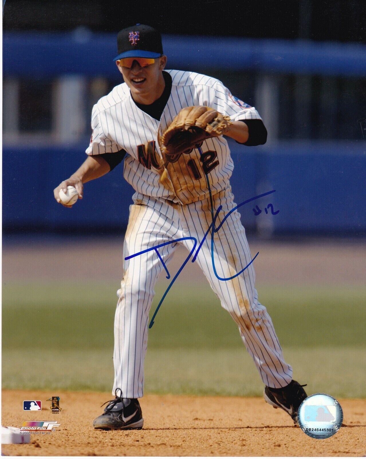 DANNY GARCIA NEW YORK METS ACTION SIGNED 8x10