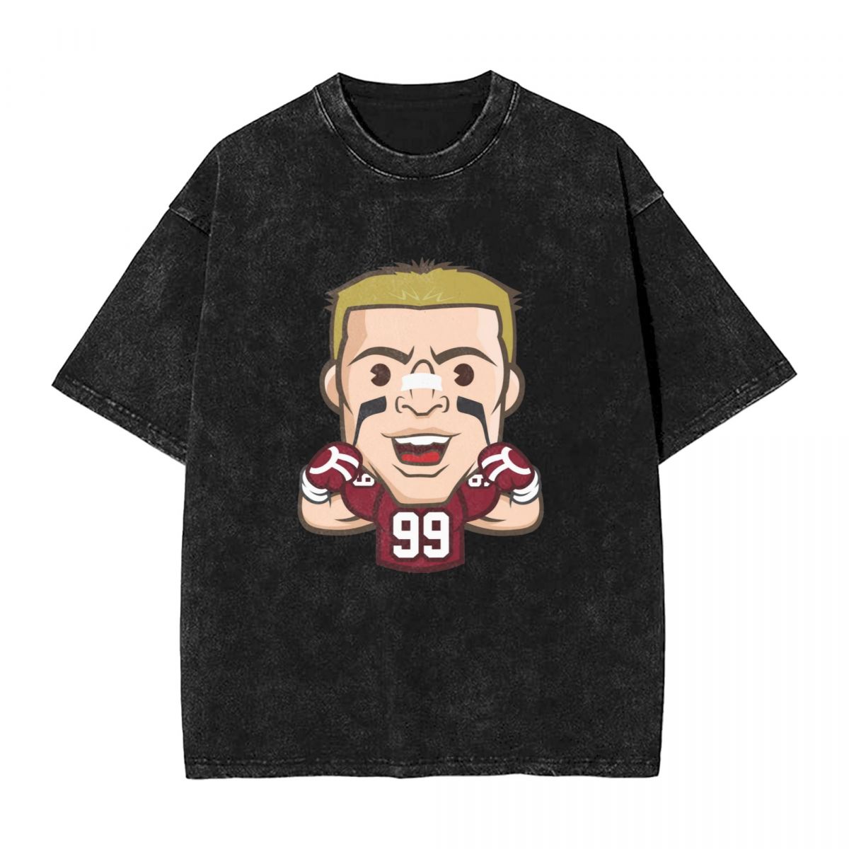 Arizona Cardinals J.J. Watt Emoji Vintage Oversized T-Shirt Men's