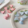 6PCS Cute Embroidery Strawberry Knot Haripins