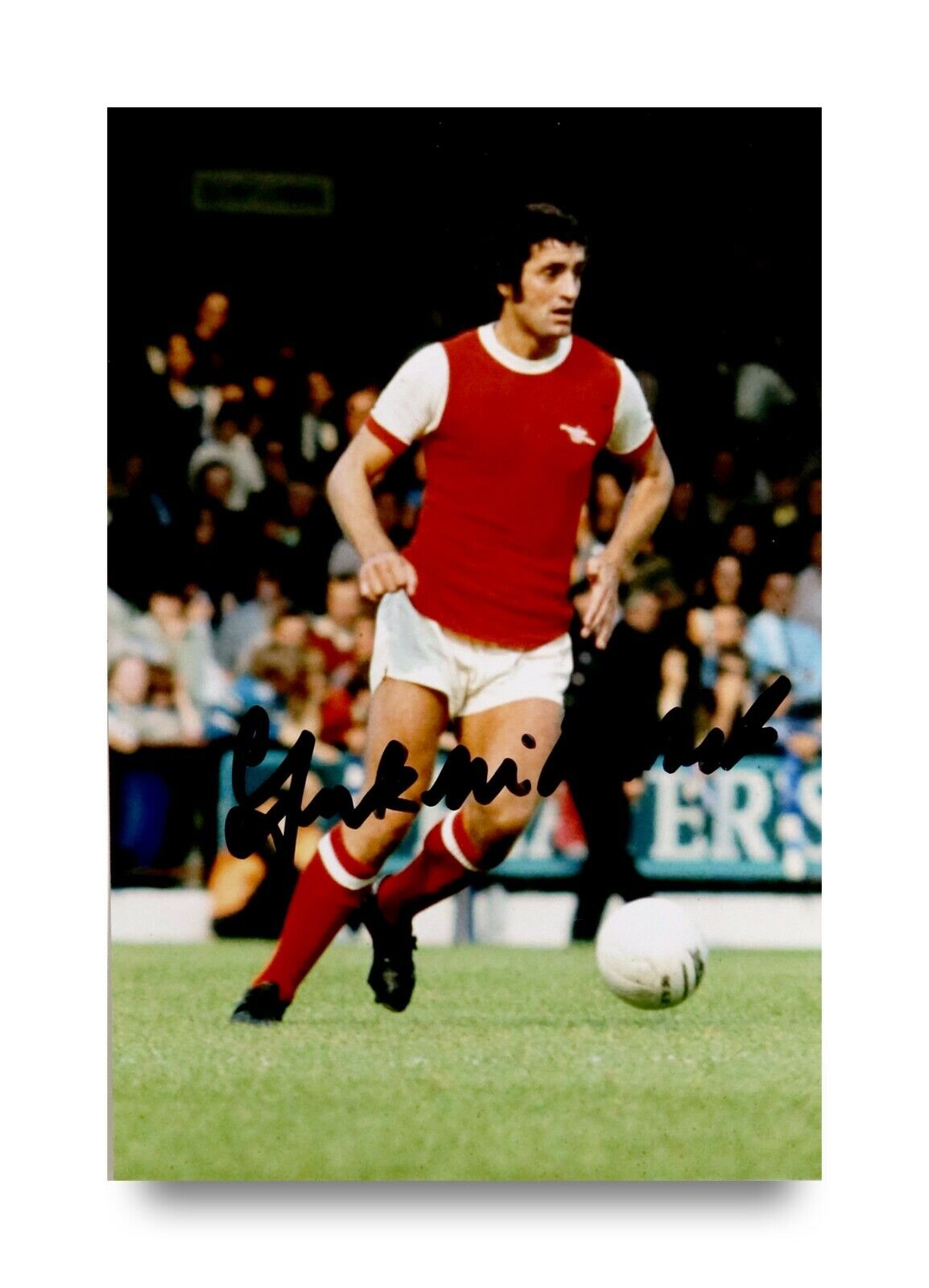 Frank McLintock Signed 6x4 Photo Poster painting Arsenal Gunners Scotland Genuine Autograph +COA