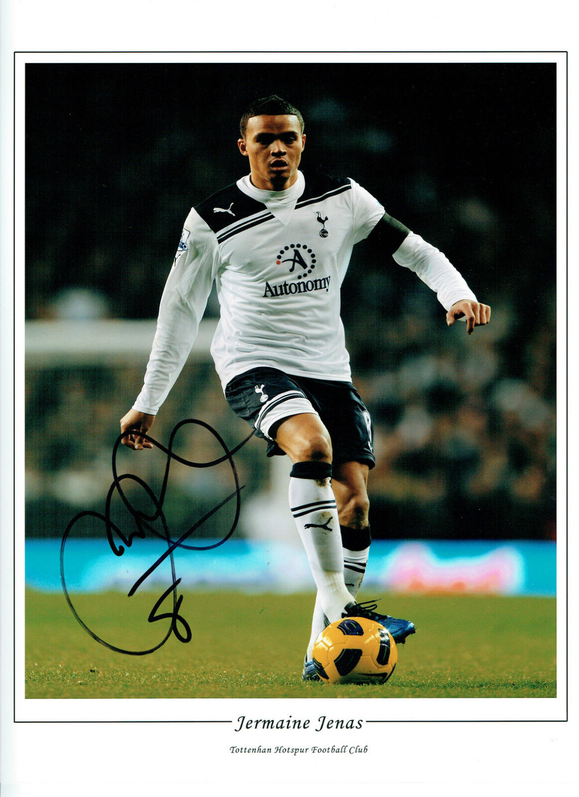 Jermaine JENAS Signed Autograph 16x12 Tottenham Hotspurs Photo Poster painting AFTAL COA