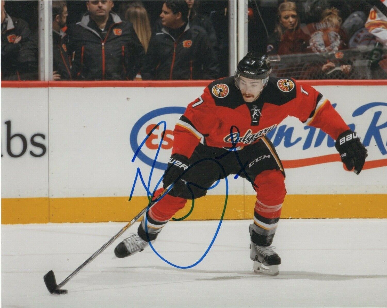 Calgary Flames TJ Brodie Autographed Signed 8x10 NHL Photo Poster painting COA #8