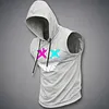 Men's Street-Style Printed Sleeveless Hooded Tank Top by Inlyline