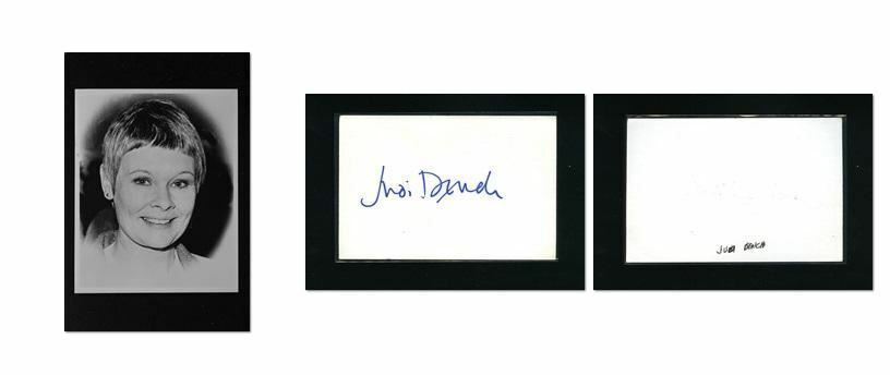 Judi Dench - Signed Autograph and Headshot Photo Poster painting set - James Bond