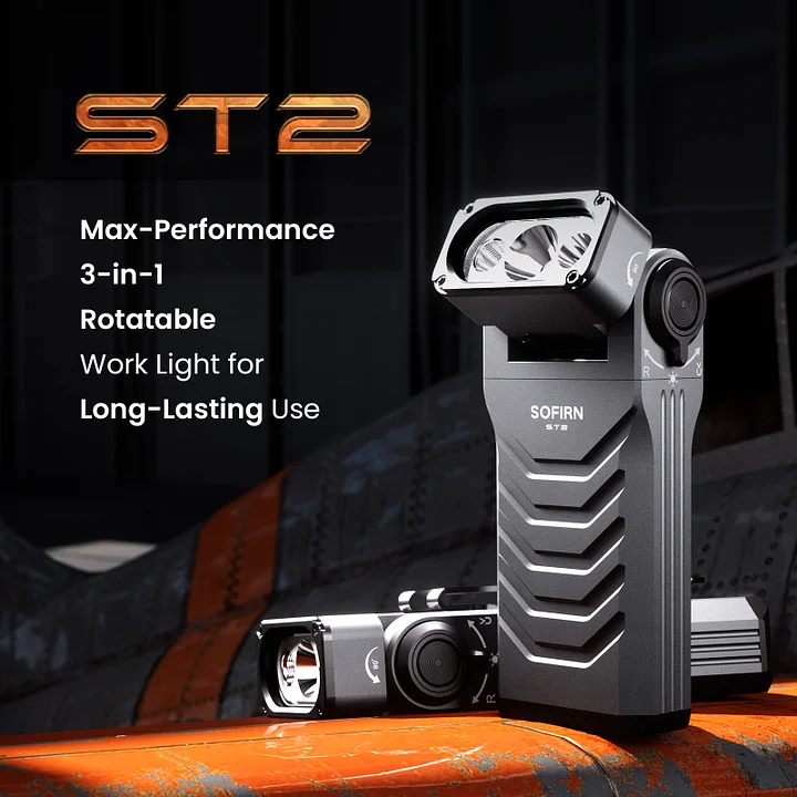 Sofirn ST2 Max-Performance 3-in-1 Rotatable Work Light for Long