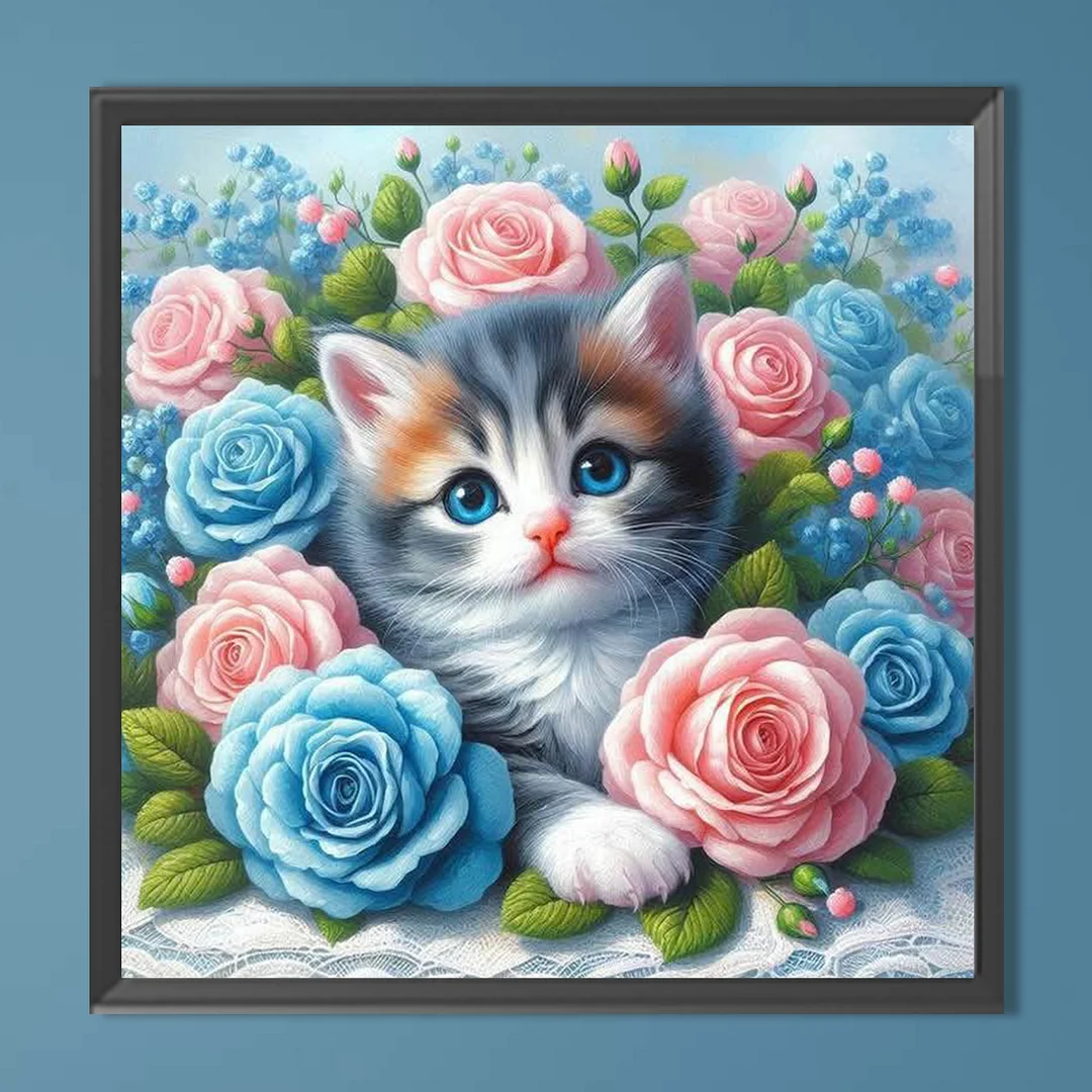 Diamond Painting - Full Round Drill - Cat(Canvas|Canvas|40*40cm)