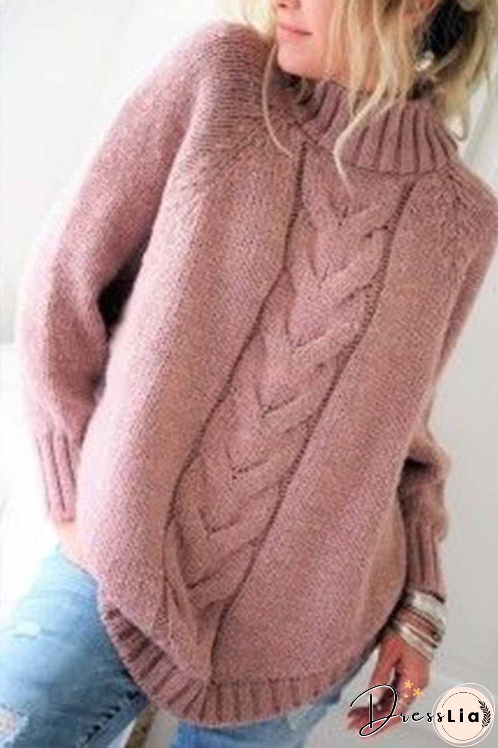 Turtleneck Loose Knitted Jumper Winter Streetwear(3 Colors)