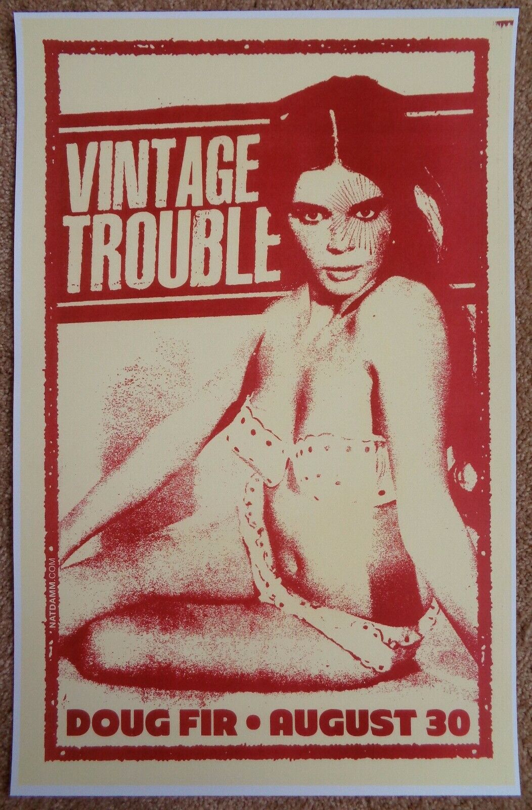 VINTAGE TROUBLE 2012 Gig POSTER Portland Oregon Bomb Shelter Sessions Concert