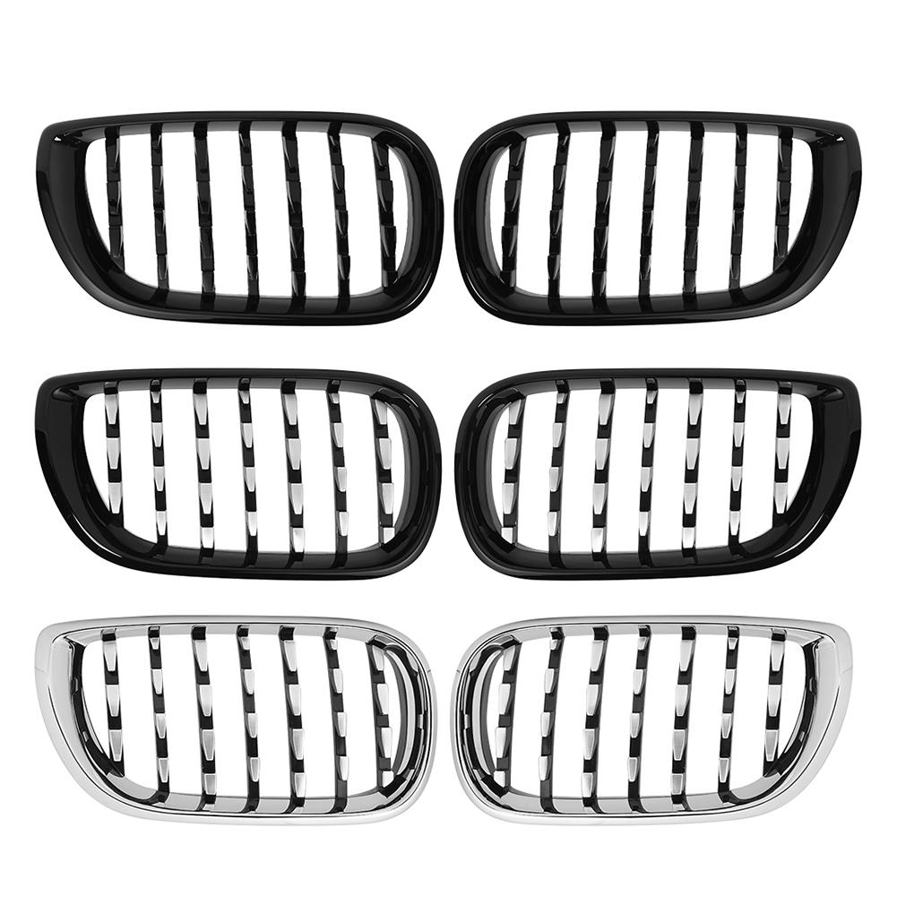 

Front Kidney Grill Grilles for BMW 3 Series E46 Touring Saloon 2002-2005, Semi-electroplating, 501 Original