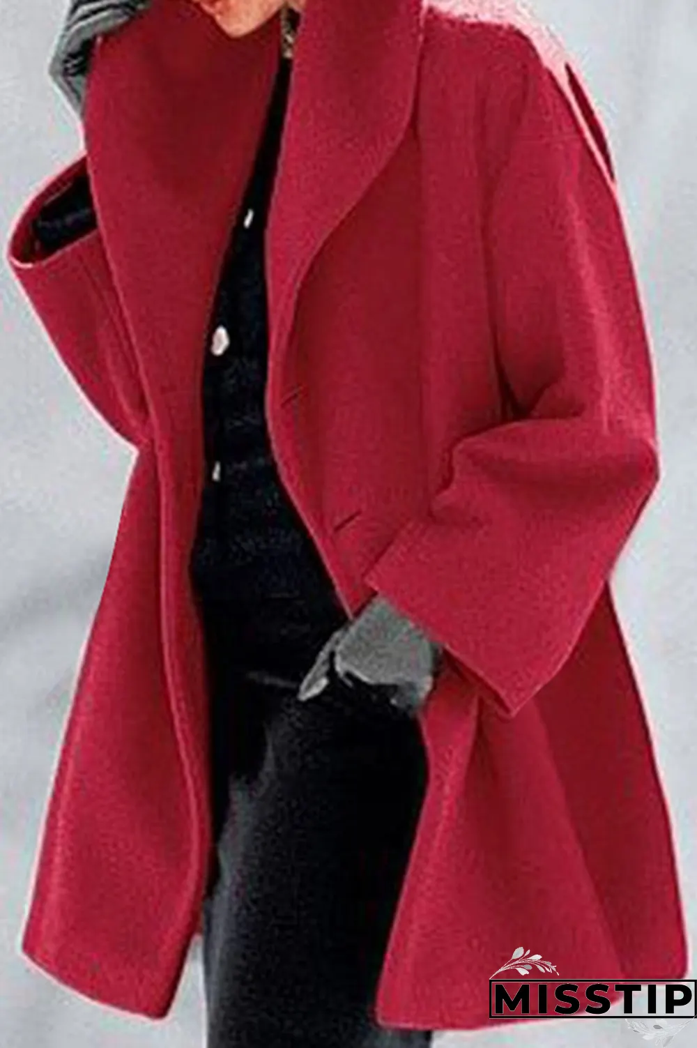 Black Casual Elegant Solid Patchwork Buttons Hooded Collar Outerwear