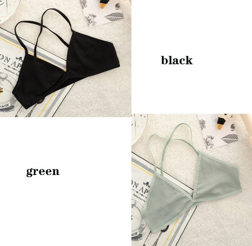 Comfortable sexy female bra thin cotton French sexy bra deep V wireless push chest bra without steel ring seamless bra