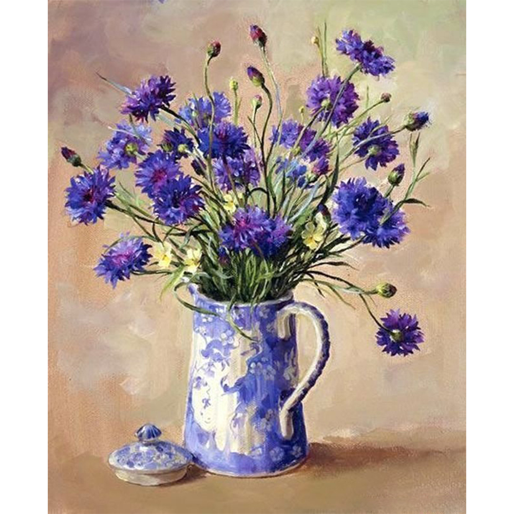 

40*47CM - 11CT Stamped Cross Stitch - Flower, 501 Original