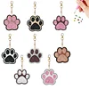 8PCS doppelseitige Diamant-Schl&uuml;sselanh&auml;nger-Hundepfoten f&uuml;r die Handtaschendekoration f&uuml;r Erwachsene