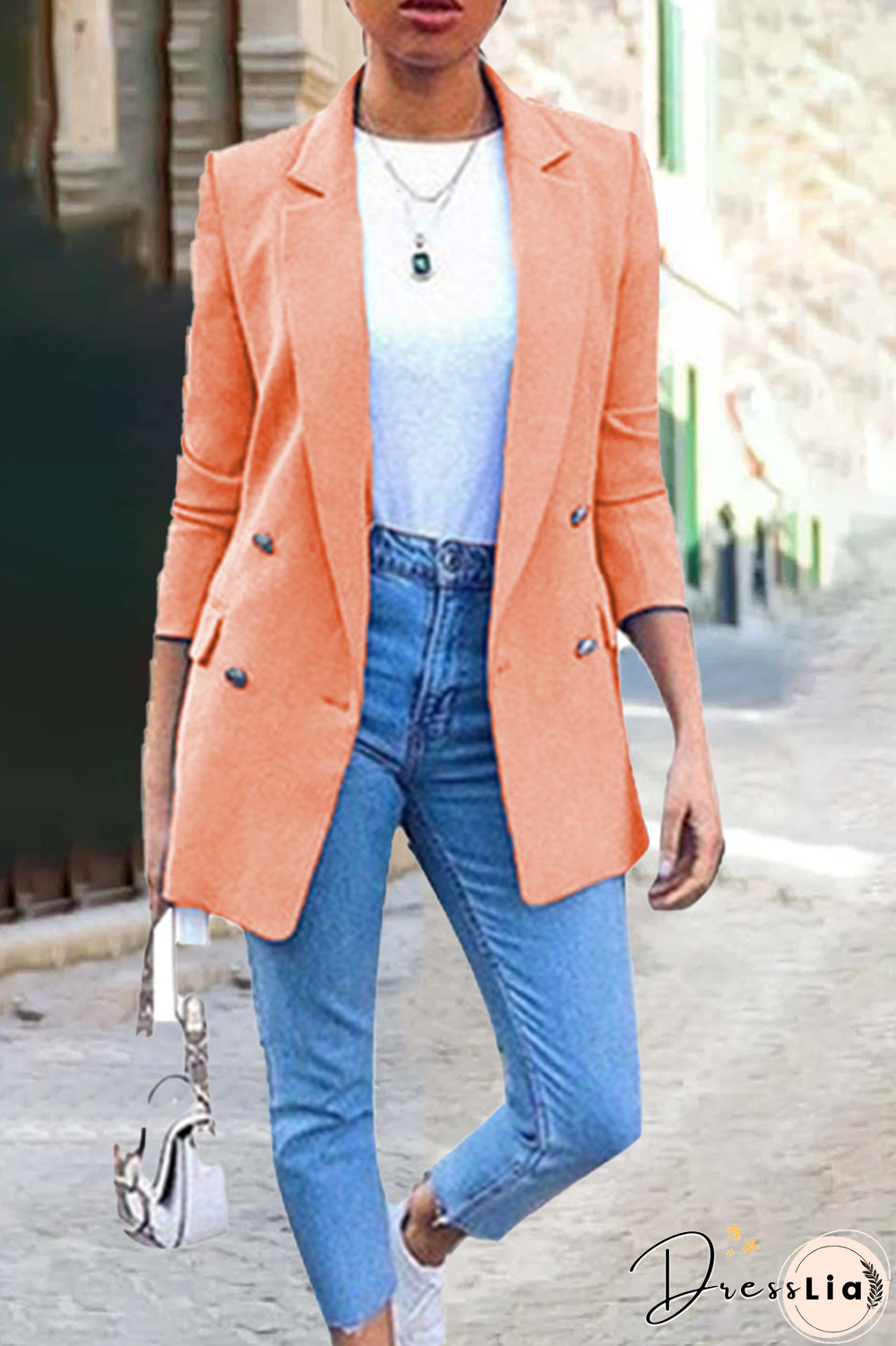 Fashion Solid Patchwork Turndown Collar Outerwear(9 Colors)