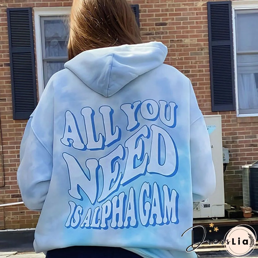 All You Need Turq Dream Print Tie-Dye Hoodie