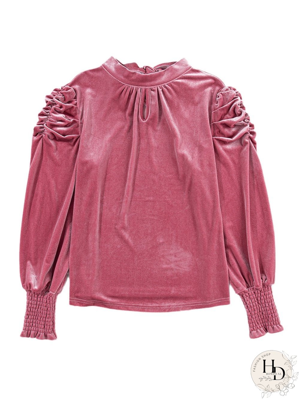 Solid Color Chiffon Loose V-Neck Long Sleeve T-Shirt