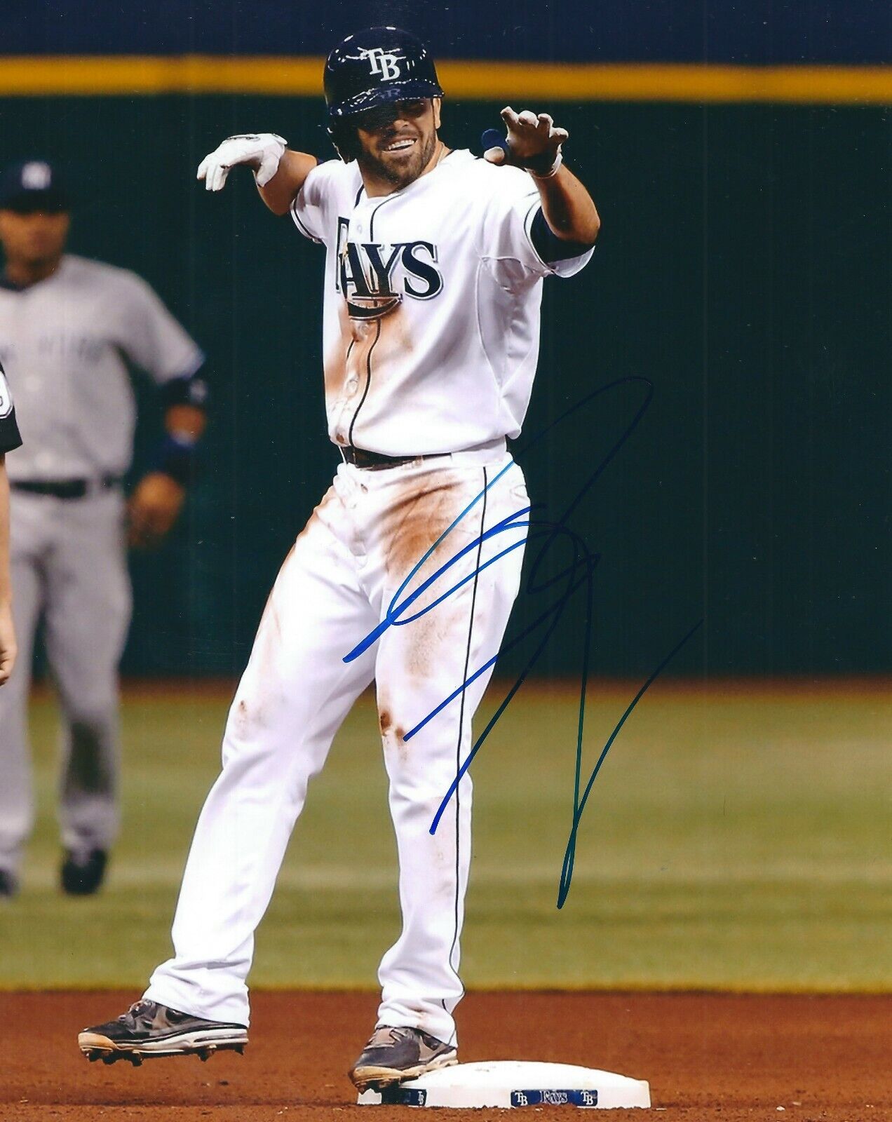 AUTOGRAPHED DAVID DEJESUS 8X10 Tampa Bay Rays Photo Poster painting W/COA