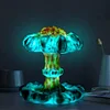 3D Printed Resin Atomic Mushroom LED Night Light, USB Rechargeable Bedside Lamp with Remote Control, Dimmable Mood Light, 7 Light Color Changing, Kids Room Decorative Table Lamp, Gift
