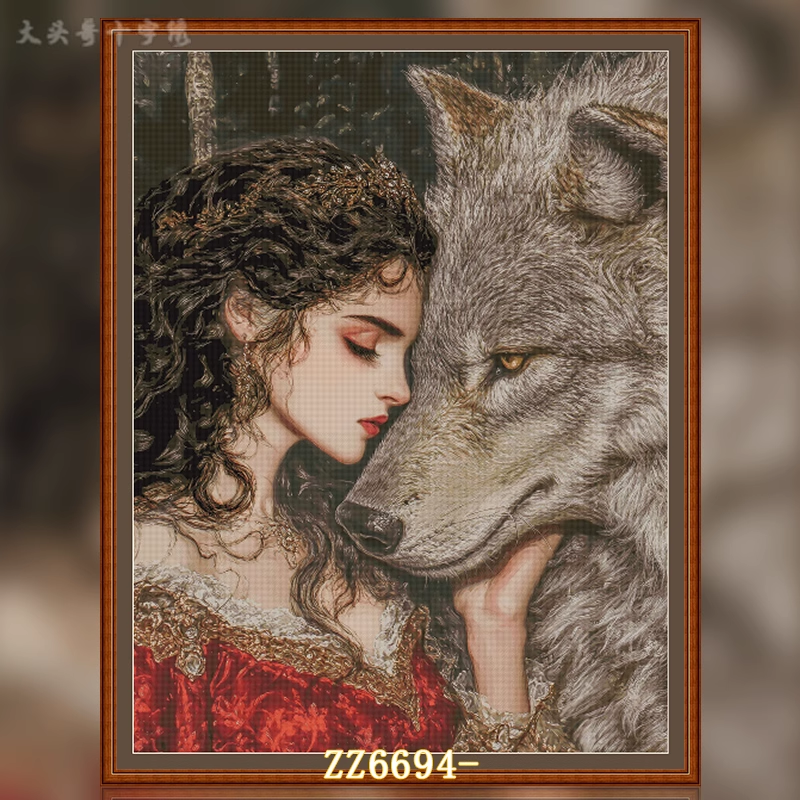 1set DIY Printed Cross Stitch Kit 【ZZ6738- Imprinting a Lover】printed (stamped) cross-stitch Painting Fairy Cross Stitch